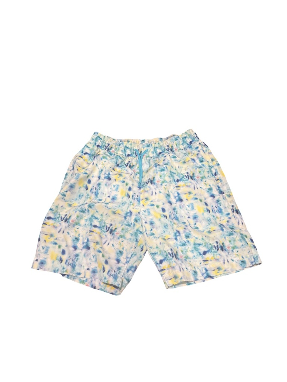 Boys Crewcuts Watercolor Tie-Dye Swim Shorts - Blue & Yellow